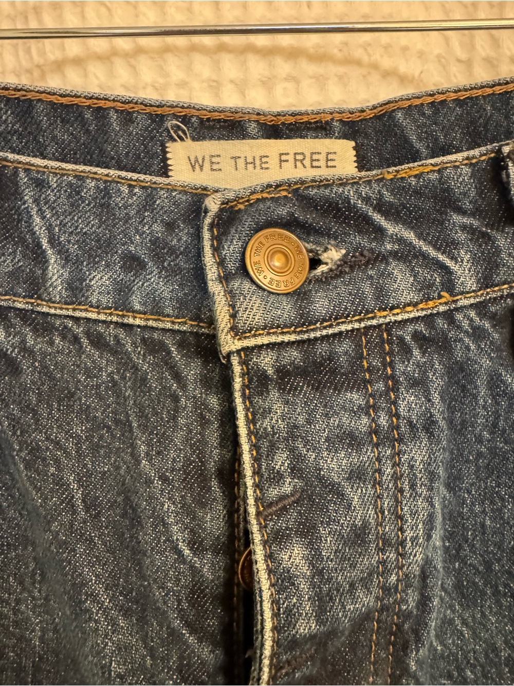 We The Free Good Luck Midrise Barrel Jean in deep end blue - Picture 7 of 9